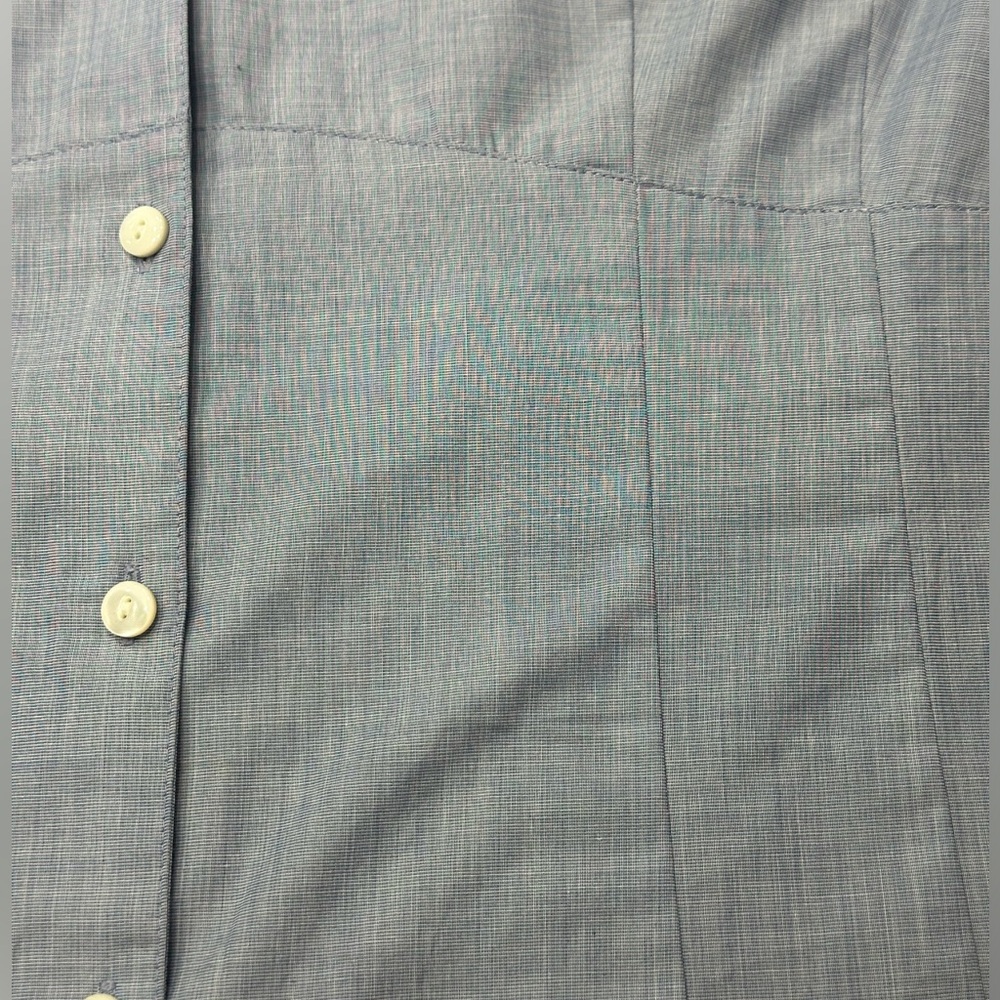 Plus Size Euc Talbots Fitted Blue Button Front 10… - image 6